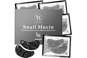 BLOOMORA Patch Occhi, Maschera Occhi con Estratto di Bava di Lumaca, Collagene e Acido Ialuronico, Patch Occhiaie e Borse, Maschera Occhiaie, Eye Mask per l'idratazione (30 paia)
