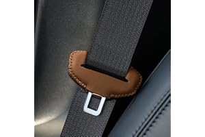 deemars 2PCS Cinturón de Seguridad Cinturón de Cubierta, Protector de Hebil, Universal del Cinturón de Seguridad del Coche Clips Cubrir, Accesorios de Decoración Interior (Coñac)