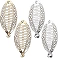 Lurrose 4pcs Banana Hair Clip Shiny Rhinestone Decor Ponytail Holder Clip Resin Stylish Hair Barretters for Women (Gold and Silver)