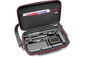 SYMIK Custodia per Insta360 X5 X4, impermeabile, resistente agli urti, compatta, borsa da viaggio con tracolla, custodia rigida in nylon per accessori Insta 360 X5 X4 (S320-XV2)