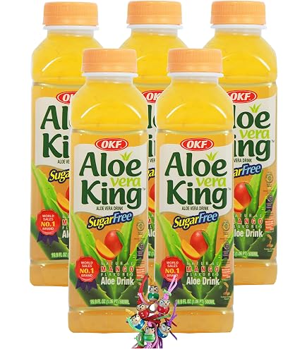 OKF Aloe Vera Grape 20x 500ml  Aloe-Getrnk mit 30 % Aloe Vera &  Fruchtstckchen  Trauben-Geschmack  Vegan, fruchtig & erfrischend   Original aus Korea : Amazon.de: Lebensmittel & Getrnke