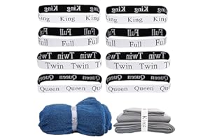 Adorila 8 Pack Bed Sheet Organizer Bands, Closet Organization Sheet Straps for Linen Closet, Elastic Bed Sheet Storage Sheet Keepers