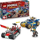 LEGO NINJAGO Rogue ile Drix Yarış Arabası D&uuml;ellosu, 111 Par&ccedil;a, Ninja Savaş&ccedil;ıları, Eğitici Yapım Seti, Aksiyon Oyuncağı, 71840