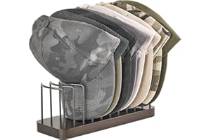 Mkono Hut-Organizer für Baseballkappen, Set mit 1 Huthalter für 10 Baseballkappen, Tisch-Hutständer, Hutaufbewahrung, Display, Baseballkappen-Organizer für Schreibtisch, Schrank, Regal, Kommode