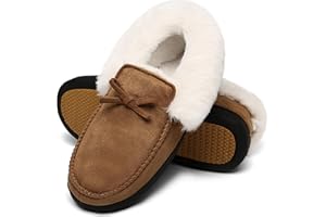 Mishansha Kapcie zimowe męskie, ciepłe kapcie z pianką z funkcją pamięci, rozmiar 39–48