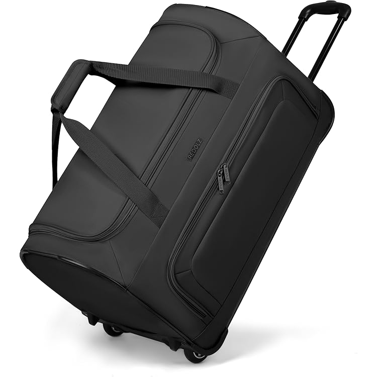 Grote reistas met wieltjes, 120 l, grote waterdichte sporttas, opvouwbare weekendtas voor heren en dames, bagagetassen voor kamperen, reizen, 80 x 40 x 40 cm, Groen, 80 x 40 x 40 cm