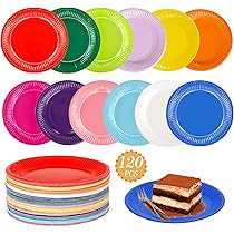 Piatti Di Carta Colorati Da 300 Pezzi, Piatti Usa E Getta, Piatti Di Carta Rotondi Da 7 Pollici, Piatti Di Carta Colorati Fai Da Te Per Piatti Da Dessert, Torte, Feste Di Compleanno, 15 Colori - Foto 4