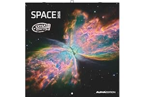 Space 2026 - Broschürenkalender 30x30 cm (30x60 geöffnet) - Kalender mit Platz für Notizen - Weltraum - Bildkalender - Wandplaner - Wandkalender