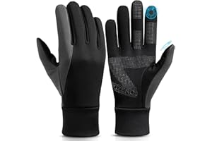 OZERO Męskie wodoodporne rękawiczki termiczne, ekran dotykowy, rękawiczki zimowe, rękawiczki do jazdy na rowerze, biegania