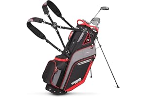 Gogogo Sport Vpro Bolsa Golf con Trípode, Ligera,14 Divisores para Palos Putters de Golf, 9 Bolsillos, Capucha para la Lluvia, Dual Correas para el Hombro, Ideal Hombres y Mujeres