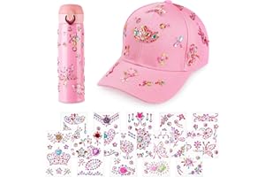 Aomig Gorra de Béisbol Niñas DIY, Regalos Gorra Béisbol, Manualidades para Niños Gorra de Béisbol DIY con Pegatinas de Brillante Diamantes Regalo de Cumpleaños para Niñas Navidad Regal