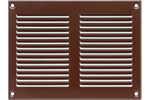 LIRAST 200x150mm Griglie D'Aerazione/Ventilazione in Metallo - Marrone Griglia D'aria con Rete Anti Insetti