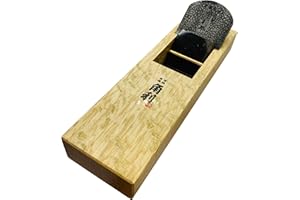 KAKURI KANNA – Grand rabot japonais de 60 mm pour le travail du bois, rabot manuel japonais pour finition du bois, 25,9 x 7,6 x 7,1 cm, corps en chêne blanc finition huilée, fabriqué au Japon