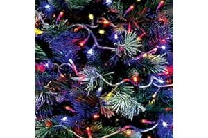 The Christmas Workshop 71160 Multi-Coloured Christmas Lights / 200 LED Christmas Tree Lights / 19.9 Metres Long / Battery Operated / Indoor Or Outdoor Christmas Decorations / 8 Light Modes