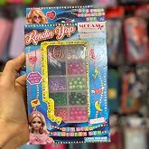 Promotional DIY Bead Jewelry Set, Making Bracelets and Necklaces with Colored Beads, Crafts Activity Set for Kids