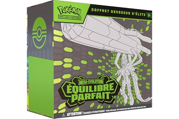 Pokémon : Coffret Dresseur d’élite Méga-Évolution – Équilibre Parfait (1 Carte Promo entièrement illustrée, 9 boosters et des Accessoires de Jeu Premium) du JCC Pokémon