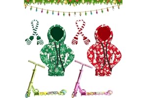 TOPJOWGA Ropa de Muñeca Elfo Navideño en Miniatura, 7 Piezas Miniatura Casa de Muñecas Decoración, Casa de Muñecas Accesorios de Navidad, Adornos en Miniatura de Navidad