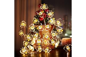 Coquimbo Guirlande Lumineuse Abeilles, 3M 30LED Guirlandes Lumineuses à Piles Cadeaux pour Femmes Filles, Guirlande Led Décorative pour Chambre à Coucher Salon Plantes Terrasse Fête Fête des Mères