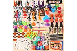 OGNI ORA 216 PCS Halloween Party Bag Fillers for Kids, Trick or Treat Party Favours for Children, Gift Set for Halloween-themed Game Prizes, School Classroom Rewards