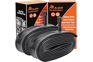 YunSCM 2Pcs 35/43-622 Engrosar 28 Pulgada cámaras de Aire 700x35C/43C AV32mm Schrader Valve compatibles Bicicleta cámaras de Aire 28x1.40 28x1.50 28x1.60 700x35C 700x38C 700x40C 700x42C 700x43c