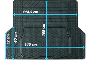 JOM Car Parts & Car Hifi GmbH 20695 Kofferraummatte,Gummimatte 140 x 108 cm universal zuschneidbar Kofferraumschutz