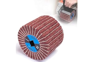 MOGRQAP Schleifwalze Bürste Körnung 60 Schleifhülsen, Schleifrolle Bürste mit Schleifpapier Schleifwalzen für Satiniermaschine Bürstmaschine Holz Metall Oberfläche Polieren