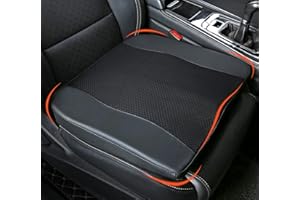 Lofty Aim Sitzkissen Auto, Komfort Memory-Schaum Autositzkissen – Linderung von Ischias- und Rückenschmerzen, Autositzkissen für Autositz, Fahrer, Bürostuhl, Rollstuhl (Schwarz)