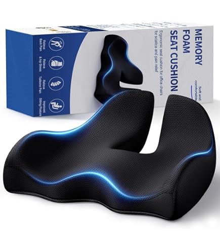 Cuscino Memory Foam Per Sedile - Ortopedico, Antiscivolo, Per Dolore Schiena, Sciatica E Coccige - Foto 4