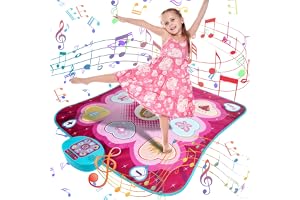 GARNHLOB Tappeto Da Ballo Musicale Per Bambini Con 6 LED E Bluetooth – 5 Modalità Di Gioco, Regalo Compleanno Per Ragazze 3-12 Anni (Viola)
