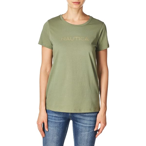 T-Shirt Donna Naf Naf Modello Moss MC – Cotone Morbido, Casual Chic, Per Ogni Occasione