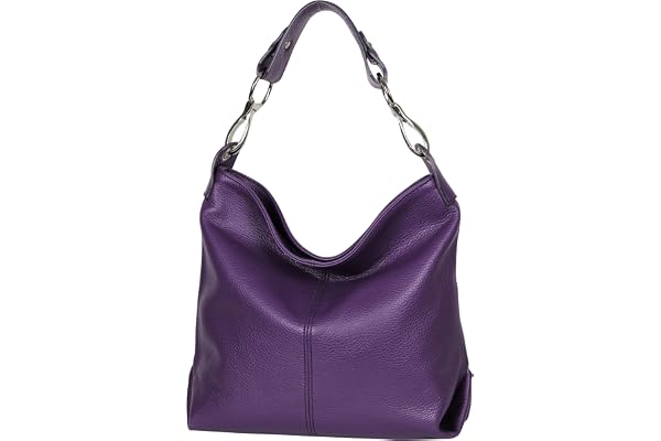 AmbraModa GL033 - Sac à main sac porté épaule en cuir véritable pour femme