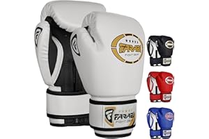 Farabi Sports Guantes Boxeo niño Guantes Muay Thai 4 oz 6 oz 8 oz Guantes de Boxeo niño MMA Muay Thai niños Guante Saco de Boxeo
