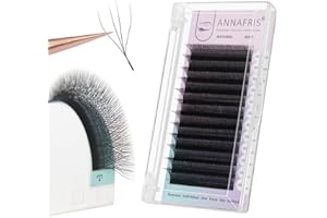 ANNAFRIS 4D Extension Ciglia W 0.07 L Curva 9mm Premade Fan Lash Russian Volume Ventole Ciglia Ciuffetti 4D Eyelash Extension Professional(4D W 0.07 L 9mm)