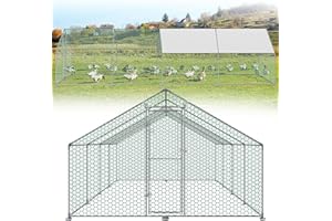 ACXIN Kurnik 3 x 8 x 2 m, wybieg dla kurników, drzwi z zamkiem, ocynkowana, stalowa rama, powlekany PE daszek do klatki dla kur, dla drobiu, małych zwierząt