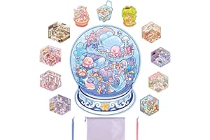 MIDUKIT 12 juegos de pegatinas 3D Escena para Niños Adultos, DIY Sticker Terapia 3D Escenas, Casa Linda Pegatinas Alivio Estrés Pasar El Tiempo, Holiday Regalos para Mujer Chica