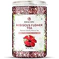 BRALCON Organic Hibiscus Flower Tea- 100g | Premium Hibiscus Tea Leaves| 100% Natural Hibiscus Flower Herbal Tea Whole Leaf | Use for Iced Tea, Cocktails| Improve Digestion