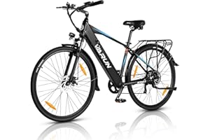 VARUN Bici Elettrica 𝟐𝟖'' Bicicletta Elettrica Uomo/Donna 𝟒𝟖𝐕 𝟒𝟗𝟗.𝟐𝐖𝐡 Batteria Removibile Autonomia 𝟓𝟎-𝟏𝟎𝟎𝐊𝐌 Ebike da Città a 𝟕 Velocità con Display LCD