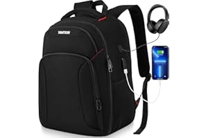 YAMTION Mochila de viaje grande con compartimento para portátil, mochila para portátil compatible con TSA con puerto de carga USB, bolsa para portátil, mochila de trabajo de negocios