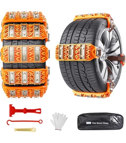 Chaînes à Neige Pour Auto GOHHME 4 Pièces Chaine Voiture