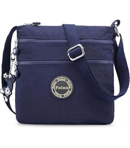Foino Umhängetasche Damen – Vintage Nylon, 21x22x4 Cm, Vielseitig Für Schule, Reisen & Sport (Grün)