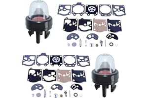 Haishine Lot de 2 Kit Réparation du Carburateur avec lumière d'amorce de carburant pour Carburateur Walbro K20-WAT WA WT Echo STIHL Homelite Husqvarna Echo Dolmar McCulloch Jonsered