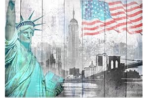 Runa Art Carta da parati fotografica New York USA 352 x 250 cm Vello Sfondo Murale XXL Moderne Decorazione Soggiorno Camera De Letto Sala Ufficio Colorato 9252011a