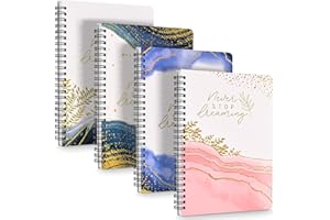 Oinvs A5 Spiral Notebook Bound (160 Pages) Waterproof Cute Notepad with Lined, Hardcover Women's Notebook, Wirebound 4 Easy to Carry-Mountain