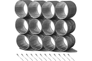 GNEUFVIE Lockenwickler Locken Set 24 Stücke, Große Curlers Ohne Hitze Selbsthaftend Haftwickler, Groß Hitzefreie Haarwickler Hair Rollers 64MM mit 12 Stücke Entenschnabelclips für lange mittlere kleine Haar