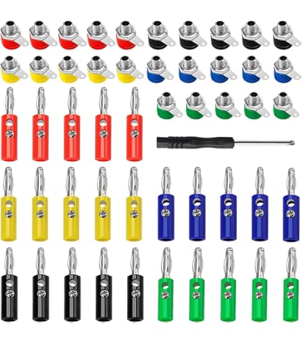 4x Laborstecker Bananenstecker Büschelstecker