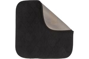 Sensalou Protector de silla reutilizable para incontinencia, impermeable y lavable, 45x45 cm, color antracita