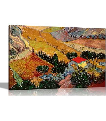 Campo de girasoles de Vincent Van Gogh 1888 Pintura original firmada
