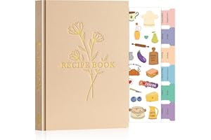 Lanpn Libro di Ricette Il Mio Ricettario A5 in Pelle, Quaderno per Ricette da Scrivere, Recipe Cook Journal Book to Write in Your own Recipes, Libri di Cucina Cooker Girl Libro, Avena, Inglese
