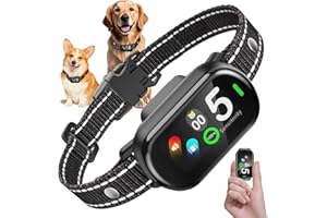 Yaskyly Collar Antiladridos Perros Grande Mediano Pequeño, Collar Adiestramiento para Perros 5-100lbs, 5 Niveles de Sensibilidad, 3 Modos de Sonido y Vibración, Resistente al Agua IP67 y Recargable