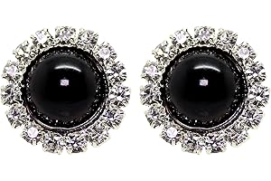 Bluebubble FOREVER Diamante Pearl Stud Earrings on Gift Card